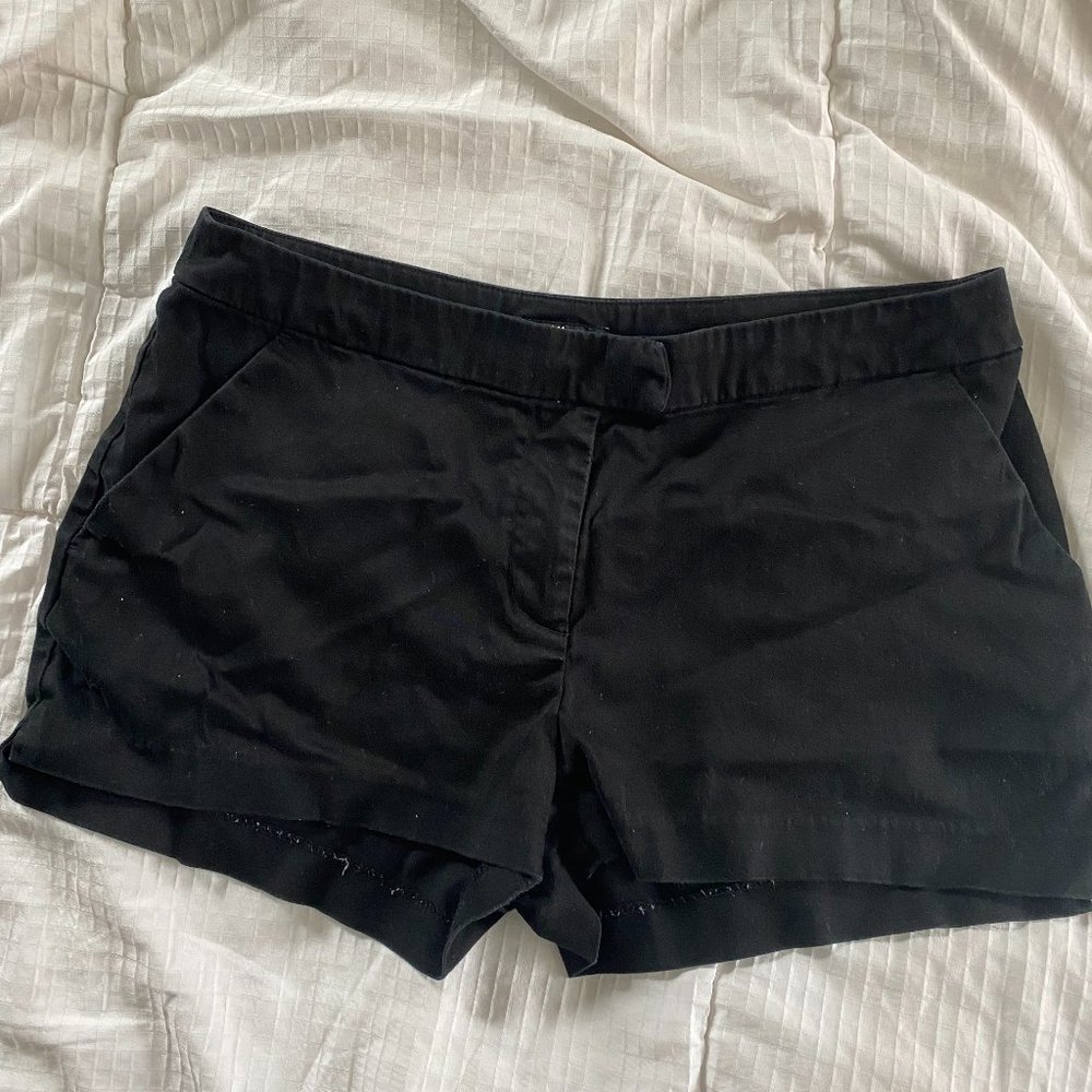 H&M Black Cotton Short Shorts